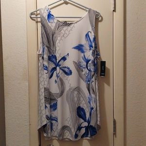 Alfani Sleeveless Swing Top , Blue Orchid